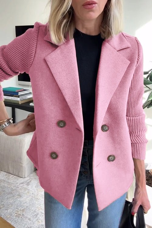 Liva – Elegant Jacket with Knit Sleeves