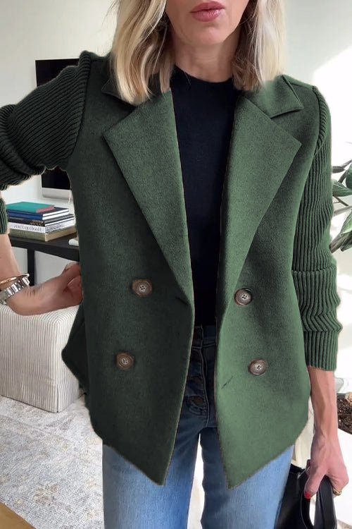 Liva – Elegant Jacket with Knit Sleeves