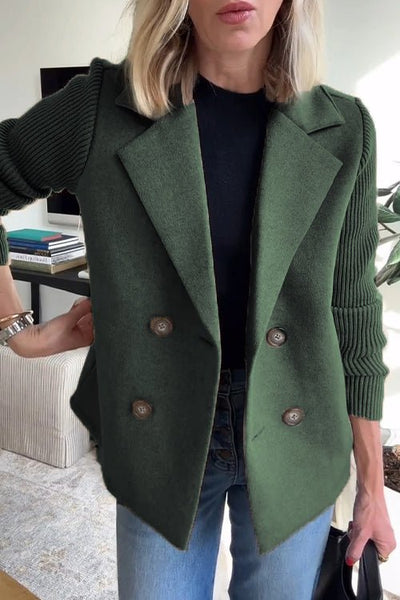 Liva – Elegant Jacket with Knit Sleeves