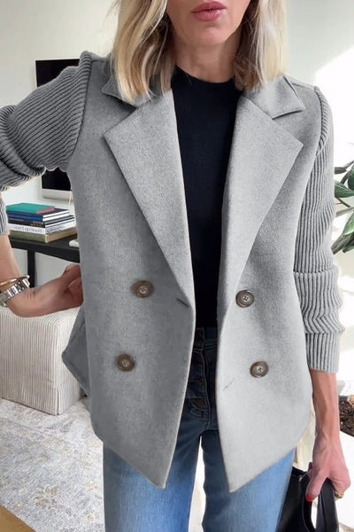 Liva – Elegant Jacket with Knit Sleeves