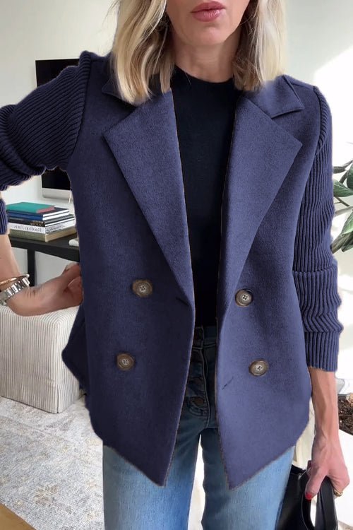 Liva – Elegant Jacket with Knit Sleeves