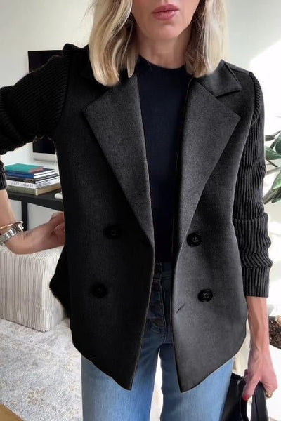 Liva – Elegant Jacket with Knit Sleeves