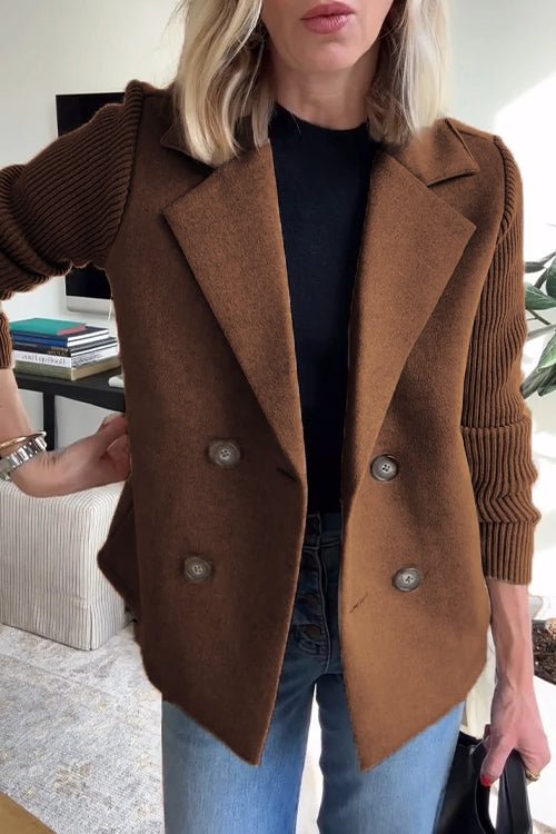 Liva – Elegant Jacket with Knit Sleeves