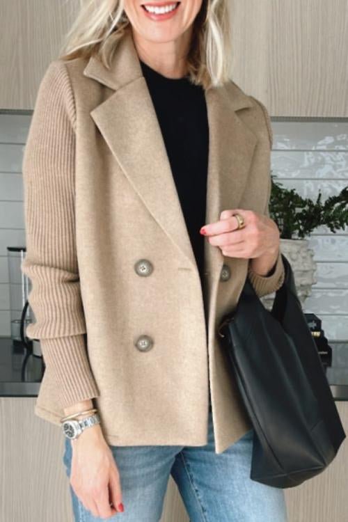 Liva – Elegant Jacket with Knit Sleeves
