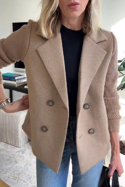 Liva – Elegant Jacket with Knit Sleeves