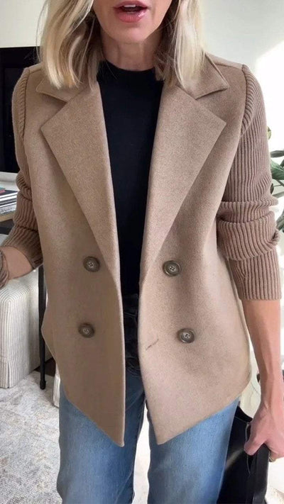 Liva – Elegant Jacket with Knit Sleeves